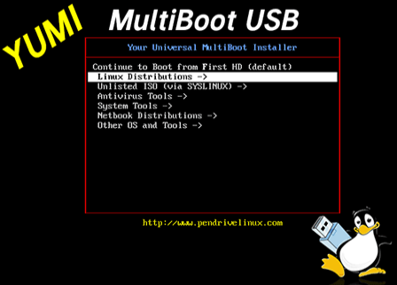 Créer une clef USB Multiboot avec Yumi